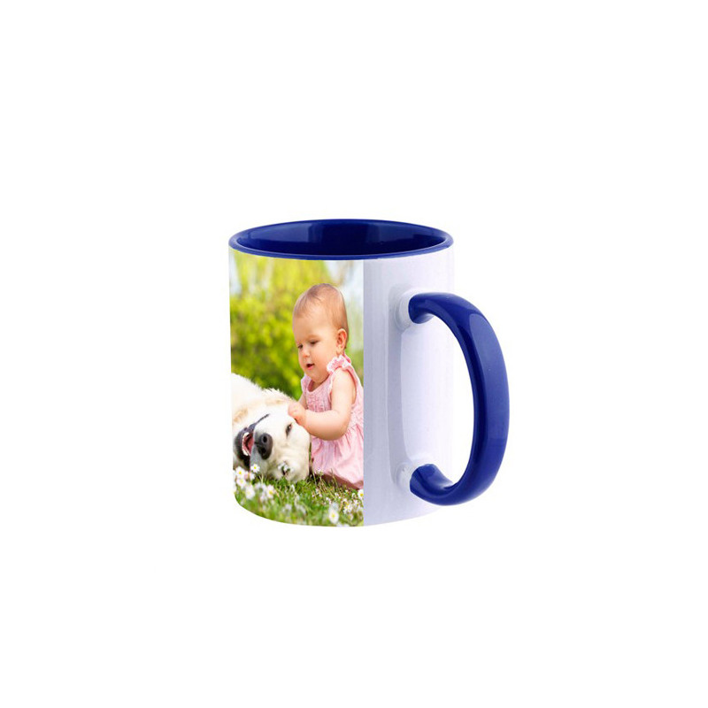 Caneca azul 8.2x9.5 cm personalizada