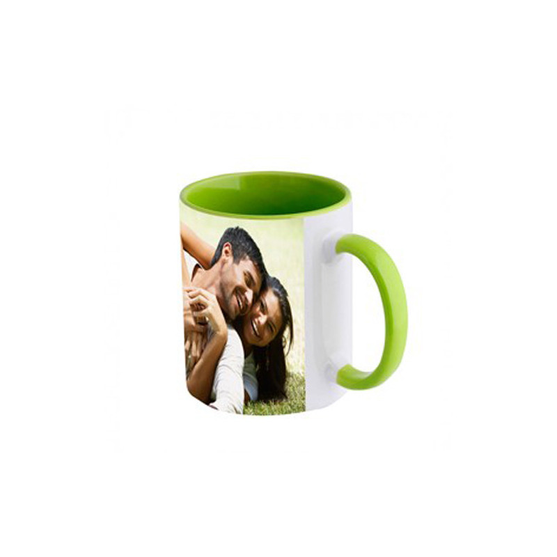 Caneca verde 8.2x9.5 cm personalizada