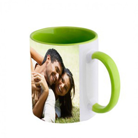 Caneca verde 8.2x9.5 cm personalizada