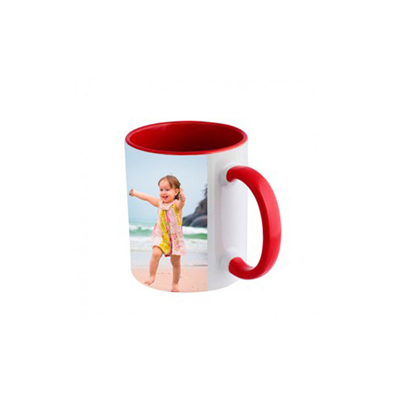 Caneca vermelha 8.2x9.5 cm personalizada