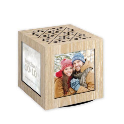 Cubo madeira donner 13x13 cm personalizado