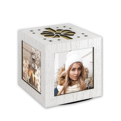 Cubo madeira dasher 13x13 cm personalizado