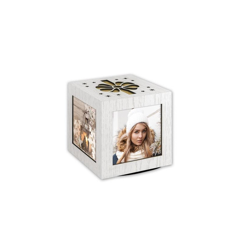 Cubo madeira dasher 13x13 cm personalizado