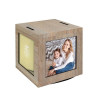 Cubo madeira mealheiro 13x13 cm personalizado