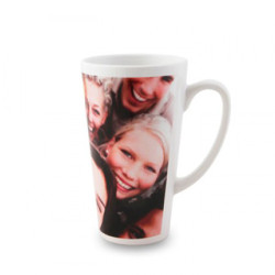 Caneca branca cónica 9x15.4 cm personalizada