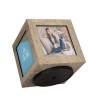 Cubo madeira mealheiro 13x13 cm personalizado