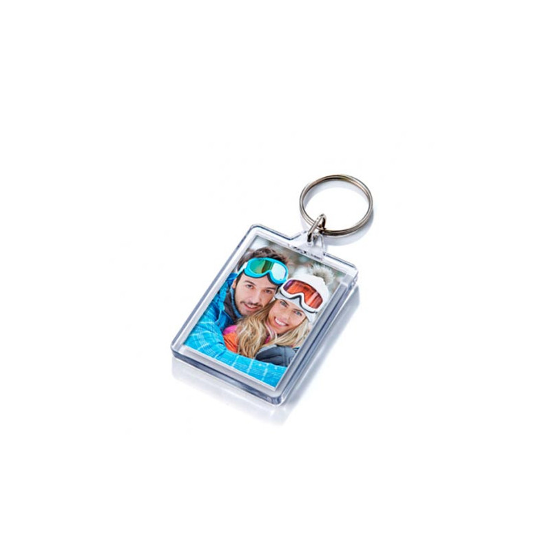 Porta-chaves retângular 4.2x6.2 cm personalizado