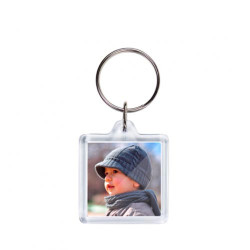 Porta-chaves quadrado 3.8x3.8 cm personalizado